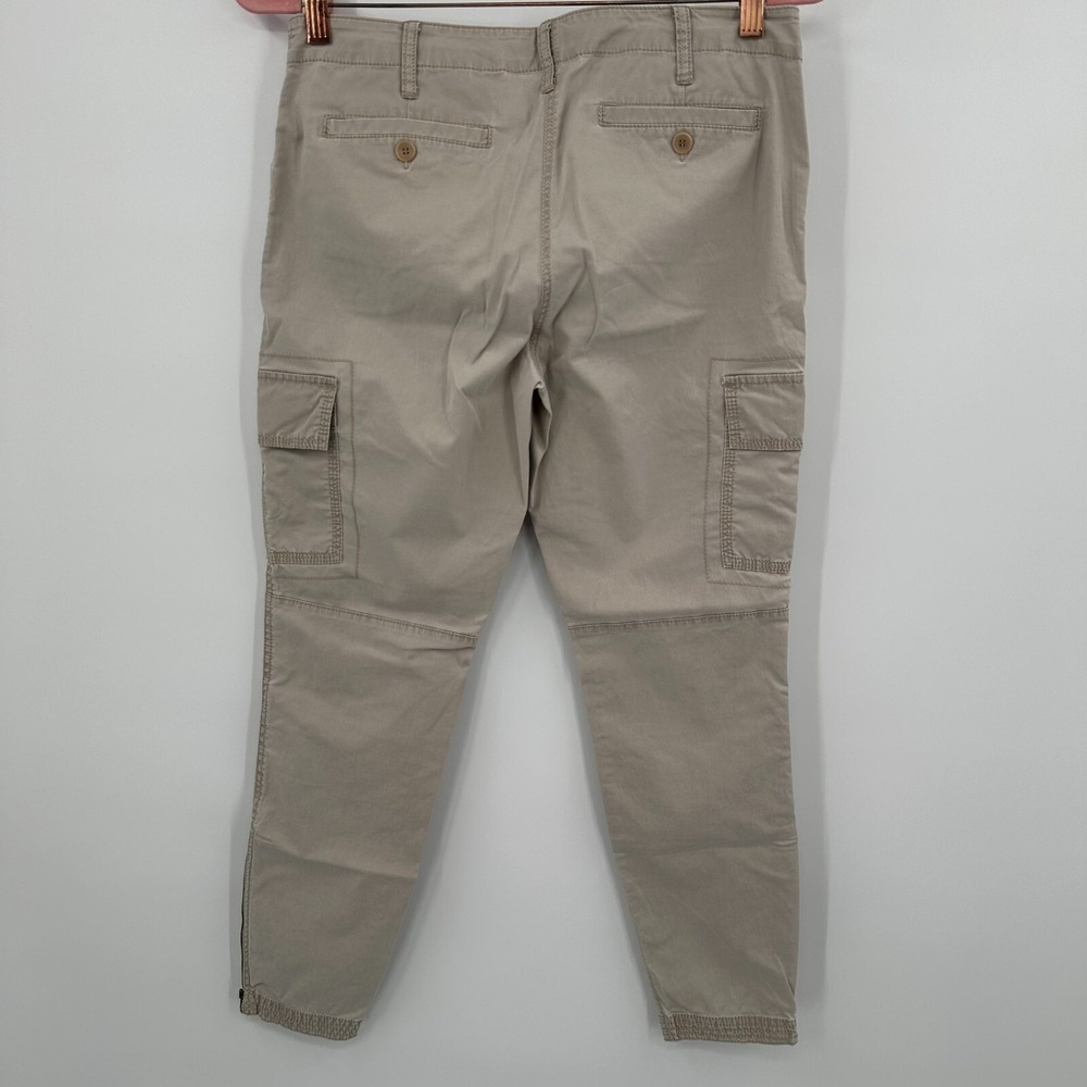 Eileen Fisher Cargo Pants Women's 4 Beige Regular Fit Comfort Mid Rise Ankle Zip - Picture 7 of 12